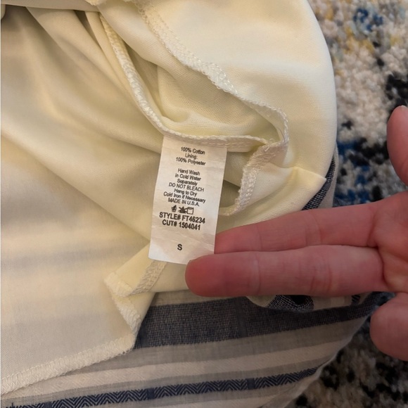 Jella Couture Navy and Cream Striped Skater Skirt - Picture 6 of 6